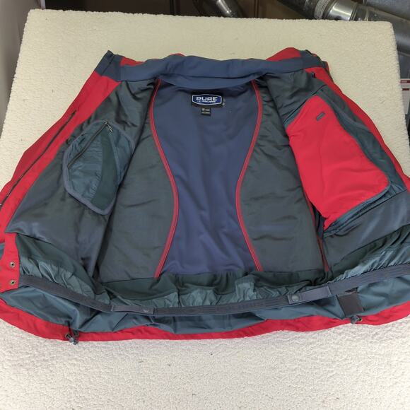 Pure Polaris Snowmobile Jacket Racing Men's Size Medium Red 100%‎ Nylon - Picture 7 of 10